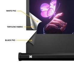 Kodak - 60 In. Portable Projector Screen, Adjustable Projection Screen With Tripod Stand & Carry Bag - White -Epic Pixels 0f35ef92 3b04 5900 b32e 9a17100005ff