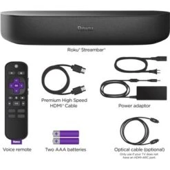 Roku - Streambar Powerful 4K Streaming Media Player, Premium Audio, All In One, Voice Remote And TV Controls - Black -Epic Pixels 0f5a1cff e4ee 5400 b47e 2e16e83c1c93