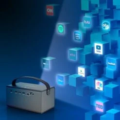 Rexing - PV7 Pro Smart DLP Projector 600ANSI With 3D Projection, Wi-Fi, Bluetooth - Gray -Epic Pixels 2daa5b99 82b2 5ebb 8225 49bf2da02fb8