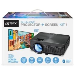 GPX - PJ300VP LED Projector With Bluetooth, Screen Included - Black -Epic Pixels 41b11595 2000 57ea 84fd 744e939ac58e
