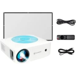 Vankyo - Leisure E30TBS Native 1080P 4K Supported Wireless Projector, Screen Included - White/Blue -Epic Pixels 44eb2e6a 6df5 5138 b114 6ad248f011cf