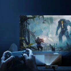 Kodak - Portable Projector, 1920 X 1080 Resolution Mini Projector, 75 Lumens, LED, DLP Rechargeable Pico Projector - White -Epic Pixels 48928e99 2e13 568f 9c9e 8c346affd8ac