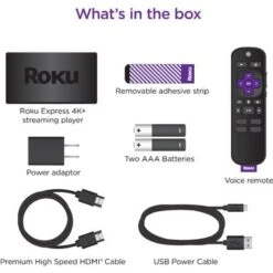 Roku Express 4K+ | Streaming Player HD/4K/HDR With Roku Voice Remote With TV Controls, Includes Premium HDMI® Cable - Black -Epic Pixels 4a8c2ff2 3811 5137 bd7c 8f302d8fe646