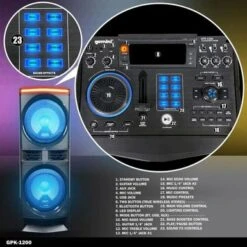 Gemini GPK-1200 6000W Bluetooth Home Karaoke Party Speaker With LED Lightshow -Epic Pixels 560c9281 0e06 40f9 b1cb 26cc2d8513df