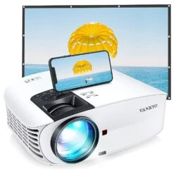 Vankyo - Leisure 510PW 1080P Wireless Projector With Bonus Screen - White
