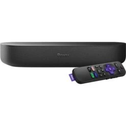 Roku - Streambar Powerful 4K Streaming Media Player, Premium Audio, All In One, Voice Remote And TV Controls - Black
