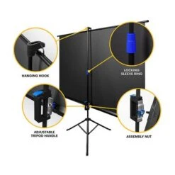Kodak - 80 In. Portable Projector Screen, Adjustable Projection Screen With Tripod Stand & Carry Bag - White -Epic Pixels 877a0595 10ee 5889 8ba5 53f41fb81060