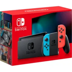Nintendo Switch Gaming Console With Neon Blue Joy-Con Controllers
