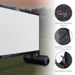 Kodak - Giant Inflatable Projector Screen, Outdoor Movie Screen, 17 Ft. Blow Up Projector Screen With Pump And Carrying Case - White -Epic Pixels 9c30c563 fa1c 5ae3 9bea e99f2fc1539b