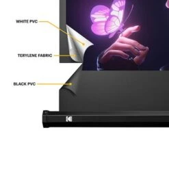 Kodak - 80 In. Portable Projector Screen, Adjustable Projection Screen With Tripod Stand & Carry Bag - White -Epic Pixels c2506a71 ec4b 5473 bd3e 24622d048042