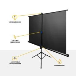 Kodak - 60 In. Portable Projector Screen, Adjustable Projection Screen With Tripod Stand & Carry Bag - White -Epic Pixels c8b8ec0a c183 50bc 8840 cdff28e103c6