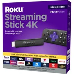 Roku Streaming Stick 4K | Streaming Device With Voice Remote And Long-Range Wi-Fi - Black -Epic Pixels f3d6420b cac2 59d0 8743 abf07687885f