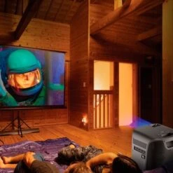 ION Audio - Projector Deluxe HD Battery/AC Powered 720P HD LED Bluetooth-Enabled Projector With Powerful Speaker - Black -Epic Pixels f92bc900 0c05 5103 822a 757cc73a2bff